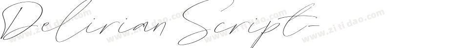 Delirian Script字体转换